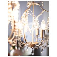 Kristaller Chandelier 3 Armed Silver Color Glass Ikea