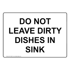 sink sign safe food handling nhe 15607