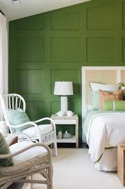 Now you have a board and batten wall!!! Cane Headboard On Green Board And Batten Wall Transitional Boy S Room