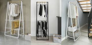 Portant Pour Vetements Linn Brabantia Portant Vetement Panier A Linge Pliable Rangement Decoratif