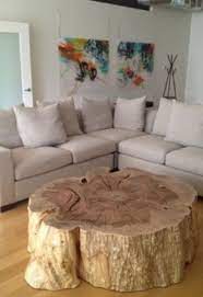 table basse bois brut tronc d arbre mobilier de salon diy deco