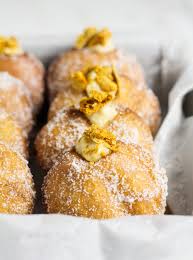 Creme Patissiere Honeycomb Donuts Homemade Donuts Recipe Vanilla Donut Recipes Doughnut Recipe