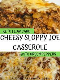 Keto Cheesy Sloppy Joe Casserole Easy Low Carb Quick Recipe Sloppy Joe Casserole Recipes Easy Casserole