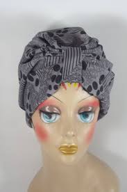 Silky Poly, Fashion, Turban, Hat, Gray, Black, Turban, Women, Ladies,  Turban, Chemo, Alopecia, Turban, Head Wrap, Bonnet, Cap. S,M,L,XL