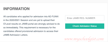 Jamb portal 2021/2022 can be accessed easily now by using your email address and password. Ae Funai Admission List For 2020 2021 Academic Session Eduinformant