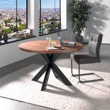 Meubles, mobilier, salon, cuisine, chambre et salle de bain. Table En Teck Recycle De 2m Easton Et Pied Croix En Fer Laque Noir