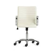 Ripple Ivory Leather Office Chair With Chrome Base Reviews Crate And Barrel Leather Office Chair Black Leather Office Chair Office Chair