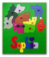 Scout's honor — we'll find you the most memorable gift you'll ever give your baby or toddler — a name puzzle that perfectly matches your little one's . 12 Wooden Name Puzzles With Pegs Ideas Name Puzzle Wooden Names Puzzles For Kids