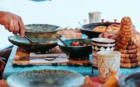 Set up in the backyard next to the pool and under the pergola, this long and low table was absolutely stunning and perfectly captured that moroccan feel! Moroccan Dinner Party Ideas Fairfield Residential