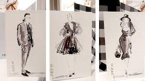 Find & download free graphic resources for fashion sketch. Fashion Sketches Live At Dior Boutique Virginia Romo Illustration