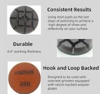 100mm Hybrid Concrete Transitional Pads - Diamond Tool And Polishing Tool