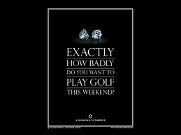 De Beers Brilliant Ads De Beers Play Golf