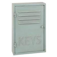 Blue Grey Metal Key Box Trending Decor Decorative Storage Boxes Decorative Storage