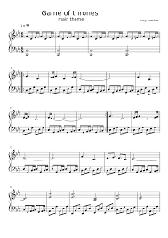 Easy solo clarinet arrangement of game of thrones main theme. Game Of Thrones Main Theme Easy Version Sheet Music For Piano Solo Musescore Com