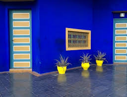 Marrakech Jardin Majorelle Kunst Und Reisen Blaue Farbe Garten Blau