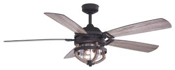 Farmhouse ceiling fans have gained popularity because they perfectly balance different elements of both town and country. Barnes 54 Black Rustic Oak Farmhouse Outdoor Ceiling Fan Light Kit Remote Transitional Ceiling Fans By Buildcom F0055 Houzz