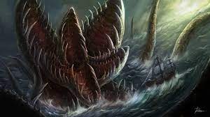 Sea monsters have been scaring mankind in the ocean for centuries. Fantasy Dark Paintings Art Sea Ocean Nature Evil Horror Creepy Spooky Monster Creature Vehicles Ships Sad Sorrow Mood Wallpapers Hd Desktop And Mobile Backgrounds