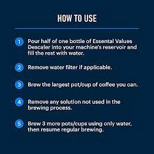 Best espresso machine descaler solution nespresso promotion. Essential Values Universal Descaling Solution 2 Uses 8 Fl Oz Designed For Keurig Nespresso Delonghi And All Single Use Coffee And Espresso Machines Proudly Made In Usa Buy Online At