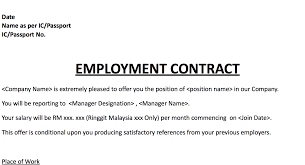 Sample general manager employment contract template. Hr Form And Letter Templates