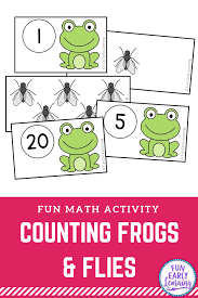 Fun Spring Math Activities For Preschool Counting Frogs Flies Is A Fun Printable For Kids Grea Math Counting Activities Fun Math Activities Math Activities