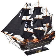 maquette en bois du bateau pirate black pearl avec support construction hein stupide coloriage
