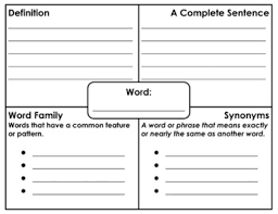 Frayer model with sentence