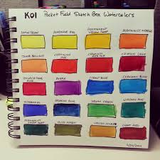 Koi Watercolors Color Chart Calvin Was Right
