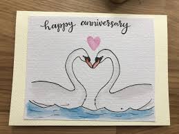 Peach bordered collage anniversary card. Anniversary Card Anniversary Cards Handmade Watercolor Anniversary Card Watercolor Birthday Cards