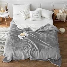 See more ideas about fluffy blankets, fluffy, blanket. Sherpa Fleece Blanket Queen Size Gray Reversible Fuzzy Blanket Ultra Soft Plush Bed Blankets Walmart Com Walmart Com