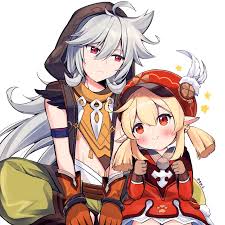 I like to hunt with you. Klee And Razor Genshin Impact Drawn By Sasha Chii Danbooru