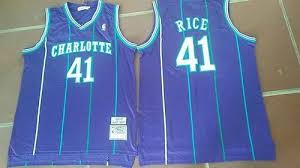 It's interesting to see a different hornets color scheme too. Men S Charlotte Hornets 41 Glen Rice 1992 93 Purple Hardwood Classics Soul Swingman Throwback Jersey On Sale For Cheap Wholesale From China