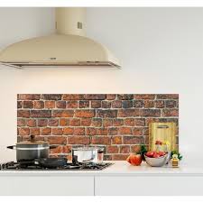 Credence De Cuisine Adhesive En Panneau Composite Aluminium Texture Mur De Brique Rouge L 120 X H 50 Cm Achat Vente Credence Credence De Cusine Texture Cdiscount