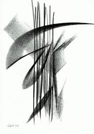 S Kiss 03 Dessin 29x21 Cm C 2014 Par Gipehel Paysage Au Fusain Dessin Abstrait Dessin Fusain