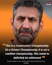 Stella has suggested the relationship between Red Bull and VCARB needs to  be addressed.😳 This comes after Daniel Ricciardo scored the fastest lap in  Singapore, which took away the bonus point from
