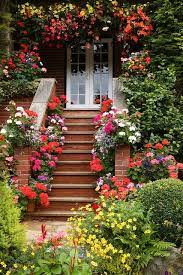 Flowers On Balcony Steps Late Summer Sept 27th Beautiful Gardens Container Garden Design Dream Garden
