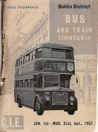 Cie Dublin Area Bus Train Timetable 1962 Train Timetable Dublin Dublin City