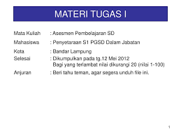 Sebutkan 7 contoh bentuk asesmen tidak tertulis. Materi Tugas I Mata Kuliah Asesmen Pembelajaran Sd Ppt Download