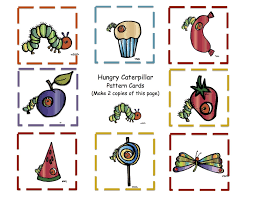 Preschool Printables Card Patterns Hungry Caterpillar Preschool Units Themes