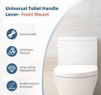 iFealClear Alavanca de substituição de alavanca de vaso sanitário de latão  universal, lavador de tanque de vaso sanitário de montagem frontal ...