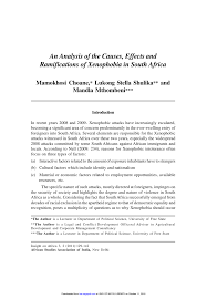 Pdf An Analysis Of The Causes Effects And Ramifications Of Xenophobia In South Africa