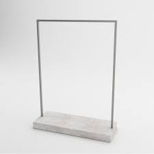 Portant Pour Magasin Professionnel Rainbow Barre Metal Noir Blanc Brut Et Base Bois Personnalisable Portant Vetement Solide Portant Vetement Professionnel H160