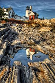 Pemaquid Point Lighthouse Bristol Maine Usa Hdr By Len Saltiel Pemaquid Bristol Maine Beautiful Lighthouse