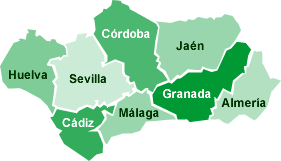 Diese moderne karte von sevilla, spanien, ist auf hochwertigem fine art papier gedruckt und in einer auswahl von fünf größen erhältlich. Andalusien Karte Sudspanien Tourismus Und Strassenkart