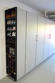 Perfect for our need for dirty shoes in the garage after mowing, or in the winter for being out in the snow. Garage Shoe Storage Houzz