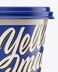Download 200g Plastic Cup Mockup Front View High Angle Shot