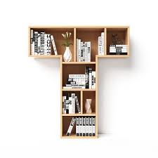 Bookshelves 3d Font Alphabet In The Form Of Book Shelves Mockup Font Letter T 3d Rendering In 2020 Bookshelf Design Shelves Bathroom Decor Luxury
