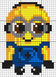 Pixel Hama Beads Pyssla Puntocroce Crossstitch Bob Minions Idee Creative Idee Perline