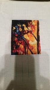 Completed the measurements are ( w by h) 10.71 by 8.71 (150 x 117). Wip Page 1 24 Of Leonid Afremov Rain S Rustle Done Crossstitch
