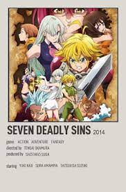 seven deadly sins anime in 2020 anime films anime titles movie posters minimalist