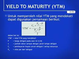 Yield to maturity (ytm) adalah potensi keuntungan per tahun yang diperoleh dari kupon dan selisih harga apabila memegang obligasi hingga jatuh tempo. Contoh Soal Yield To Maturity